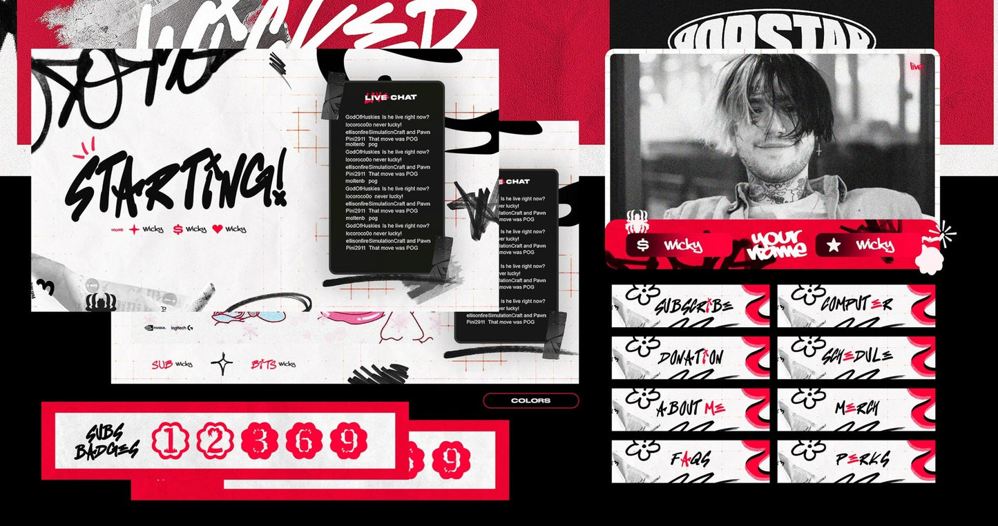 Scribbles - Full Animated Stream Pack - StreamerDecor