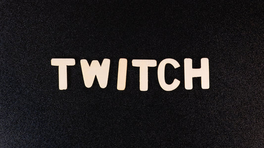 the word twitch written in white type on a black background