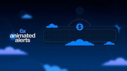 Lunar Cosy Night animated alerts panel with six slots and dollar icon