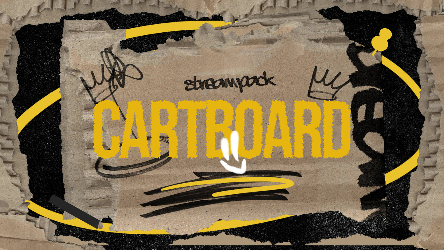 CARTBOARD: Graffiti Stream Overlay Pack | OBS
