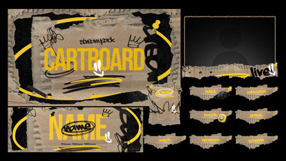 CARTBOARD: Graffiti Stream Overlay Pack | OBS