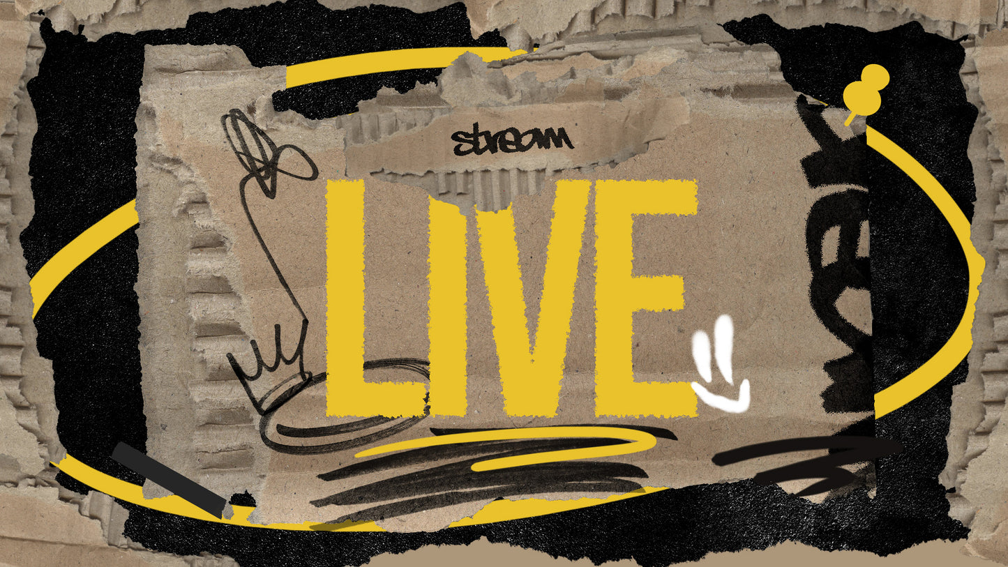 CARTBOARD: Graffiti Stream Overlay Pack | OBS