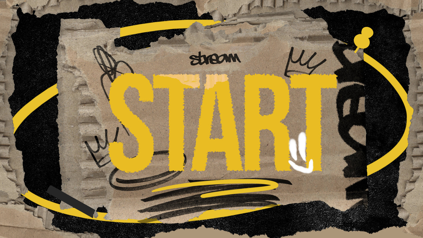 CARTBOARD: Graffiti Stream Overlay Pack | OBS