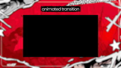 Superposición animada de transmisión inspirada en Persona 5 Royal para OBS