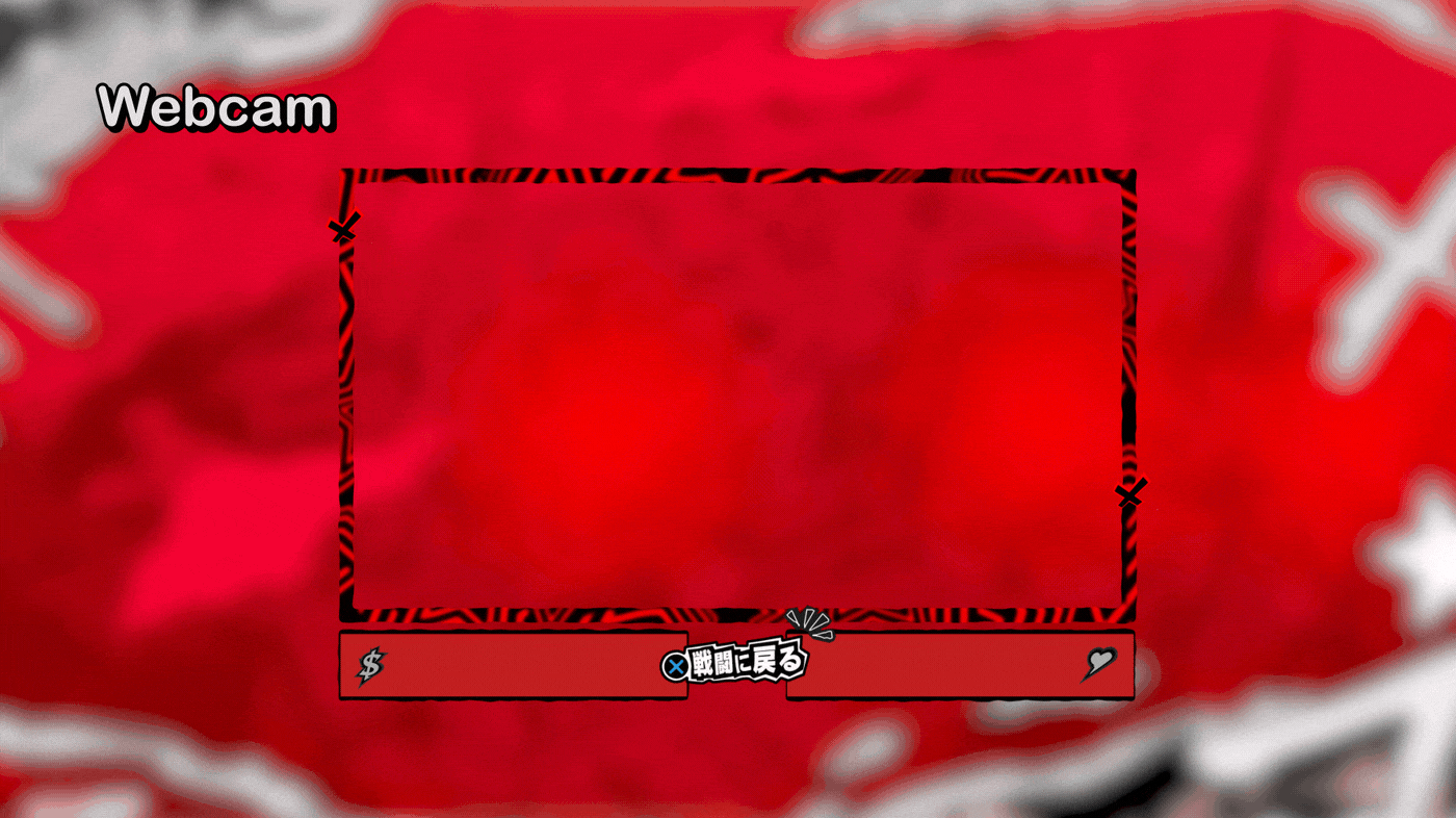 Red Webcam widget with a dashed border preview box
