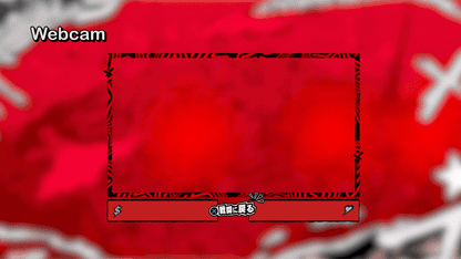 Red Webcam widget with a dashed border preview box