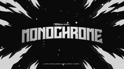 Monochrome - Full Animated Stream Pack - StreamerDecor