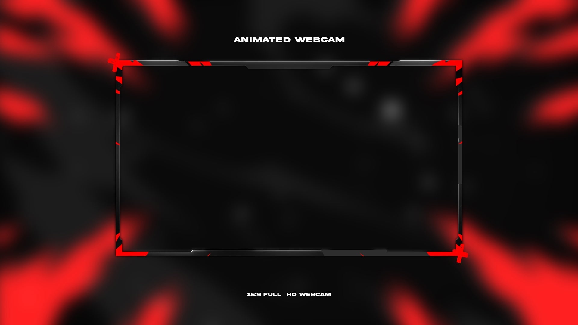 Monochrome - Full Animated Stream Pack (Red) - StreamerDecor