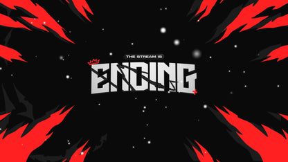 Monochrome - Full Animated Stream Pack (Red) - StreamerDecor