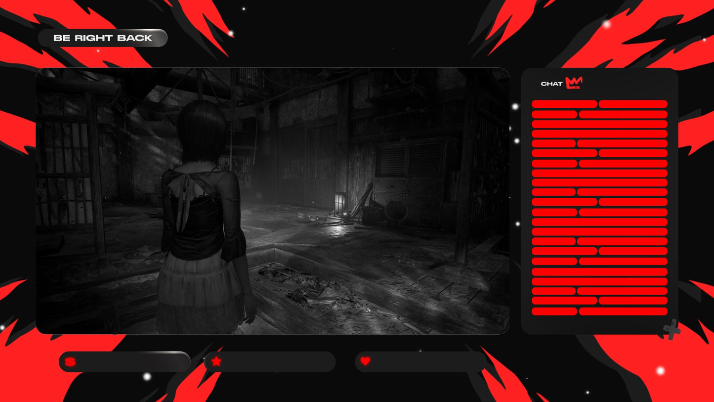 Monochrome - Full Animated Stream Pack (Red) - StreamerDecor