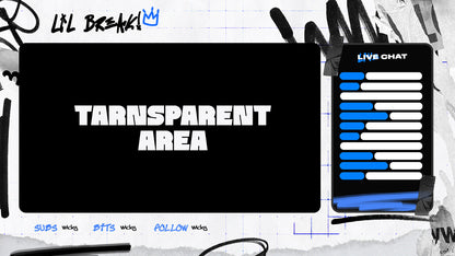 graphic for 'Stream Park Scribbles' and scribbled text design. Scribbles Stream Overlay Sketch Just Chatting Screen Overlay YouTube Kick Twitch.