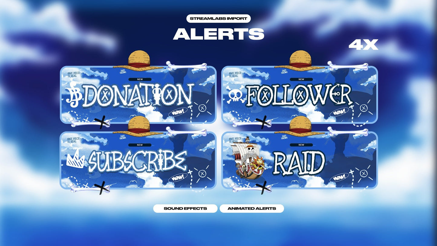 One Piece - Full Animated Stream Pack - StreamerDecor