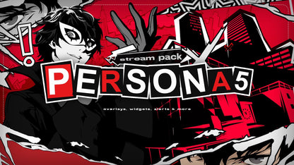 Persona 5 Royal – Complete Animated Stream Overlay (Red) - StreamerDecor