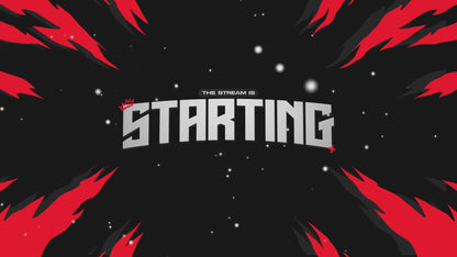 Monochrome - Full Animated Stream Pack (Red)