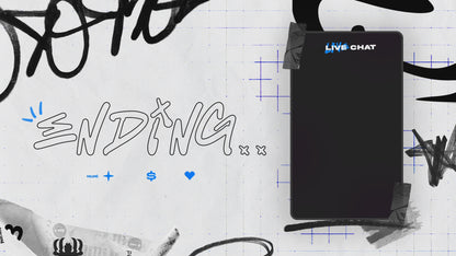 graphic for 'Stream Park Scribbles' and scribbled text design. Scribbles Stream Overlay Sketch Ending Soon Screen Overlay YouTube Kick Twitch