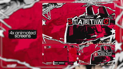 Superposición animada de transmisión inspirada en Persona 5 Royal para OBS