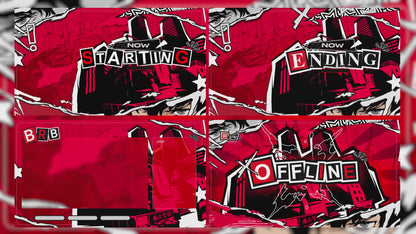 Superposición animada de transmisión inspirada en Persona 5 Royal para OBS