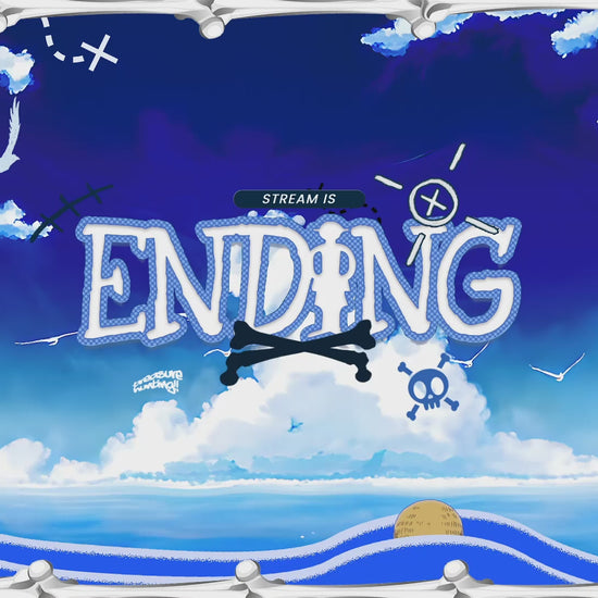 One Piece stream overlay Ending Soon screen - Thousand Sunny animation