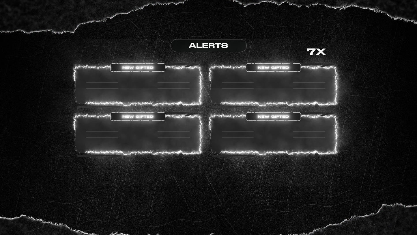 "RIPPED" Torn - Edge - Full Animated Stream Pack - StreamerDecor